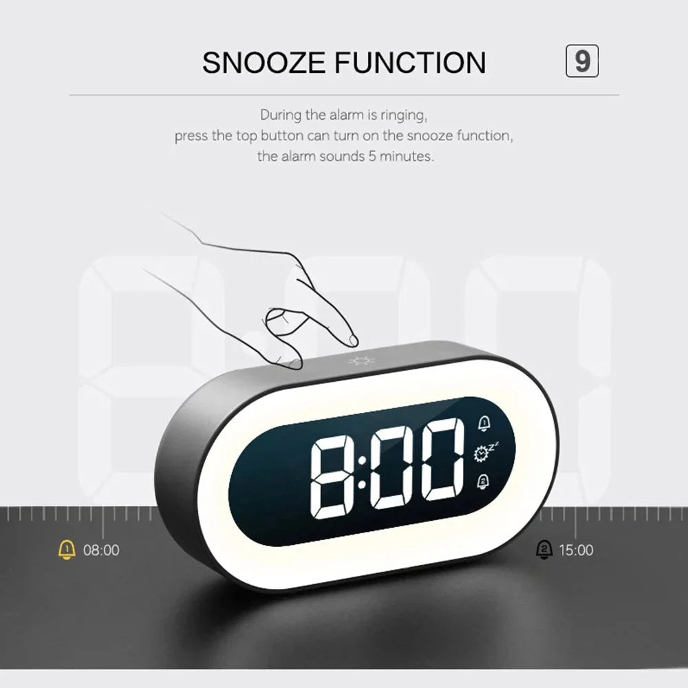 Sunrise Alarm Clock with LED Display, Nature Sounds & Dimmable Night Light