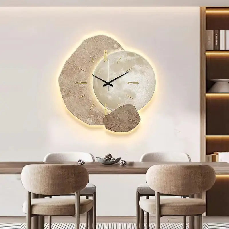 Nordklok Moderne Skandinavische Holzwanduhr