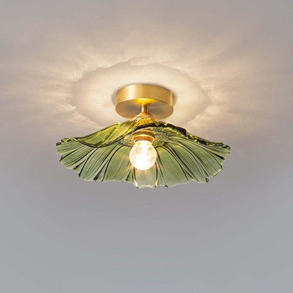 Art Deco Flower Flush Mount Vintage-Inspired Ceiling Light with Adjustable Glow