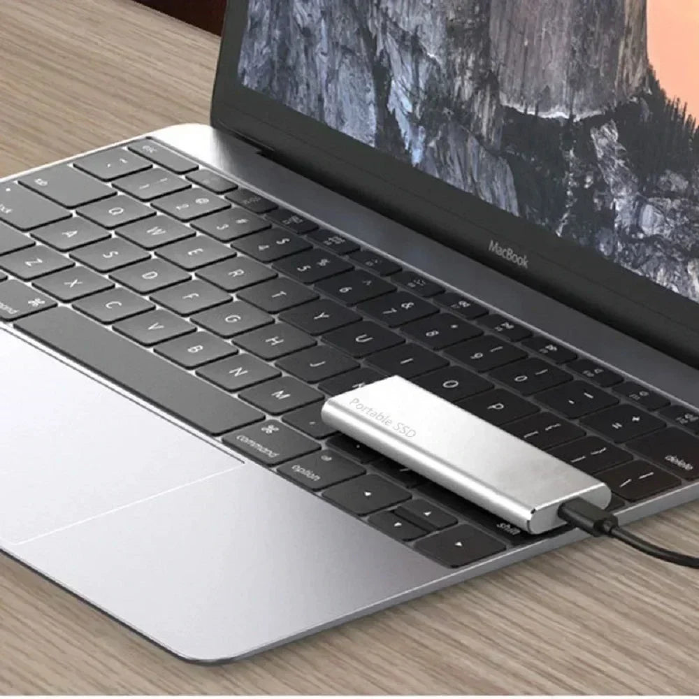 Fast External SSD Hard Drive Modern Compact Portable Storage