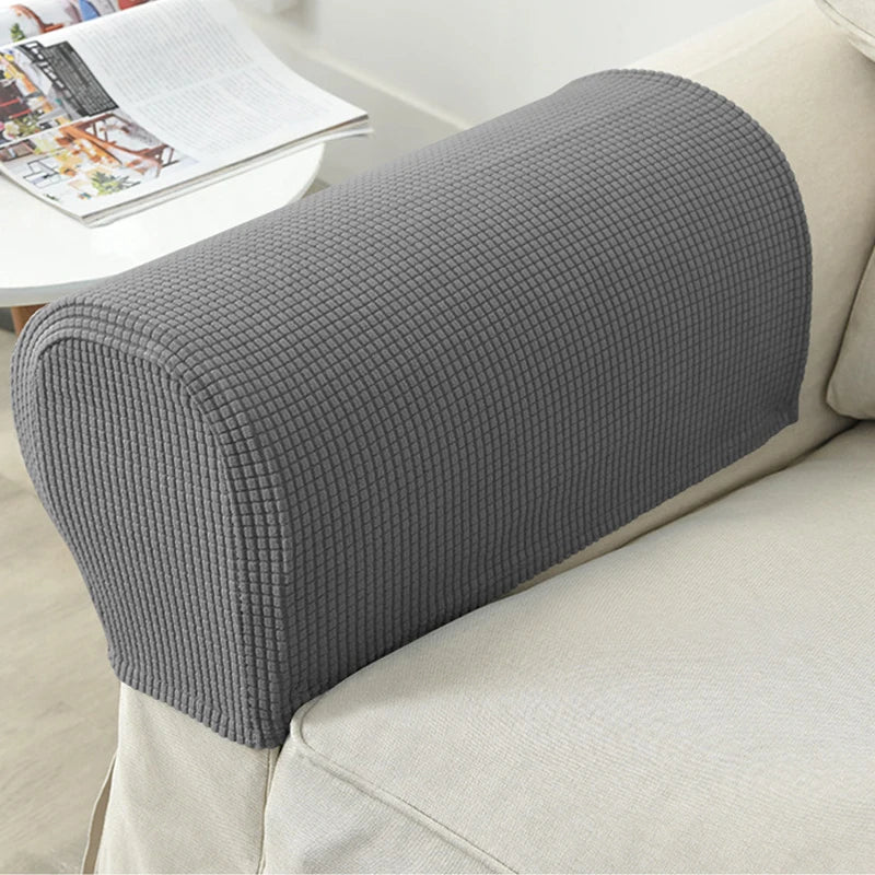 Stretch Armrest Covers Set of 2 Moisture-Resistant Quilted Sofa Protectors