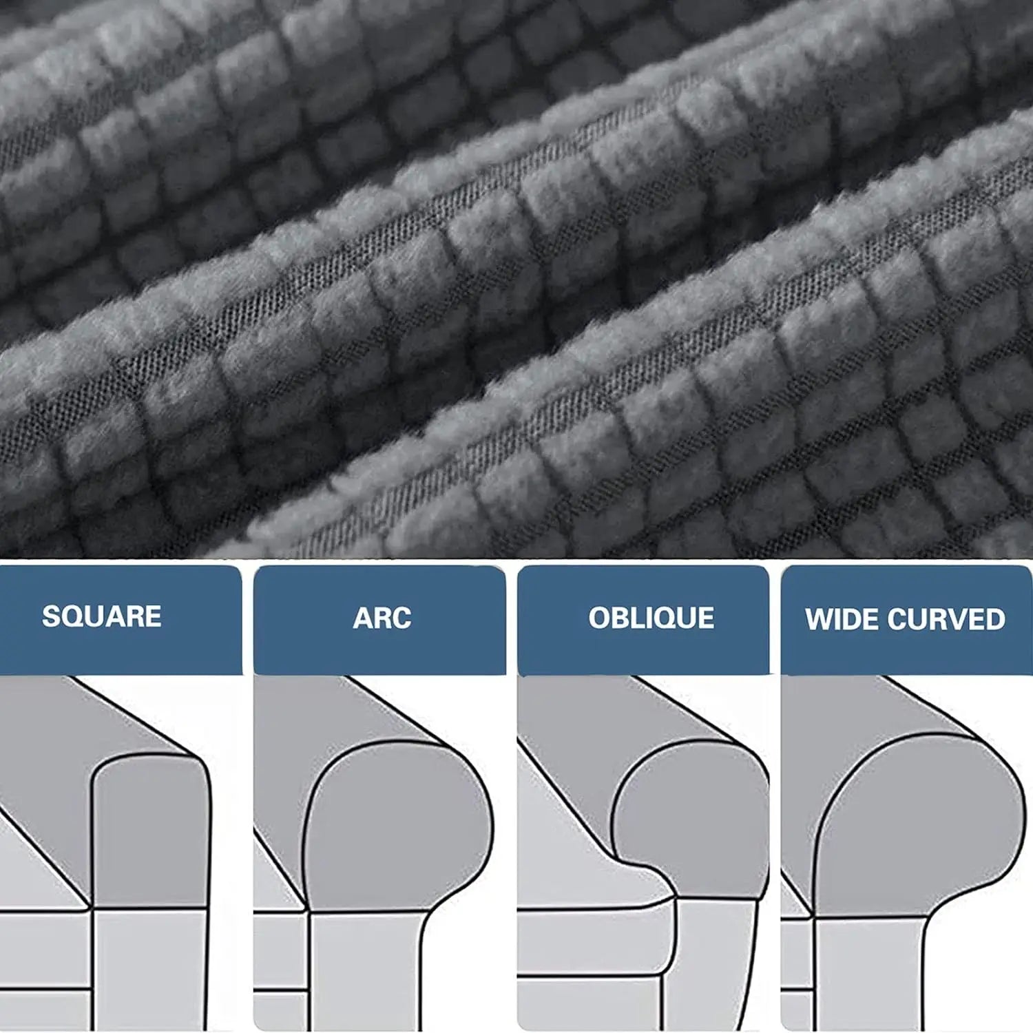 Stretch Armrest Covers Set of 2 Moisture-Resistant Quilted Sofa Protectors