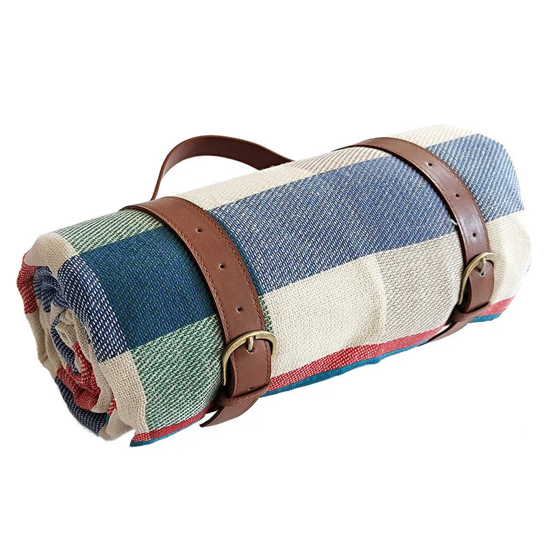 Outdoor Plaid Picnic Blanket Moisture-Protected Foldable Mat