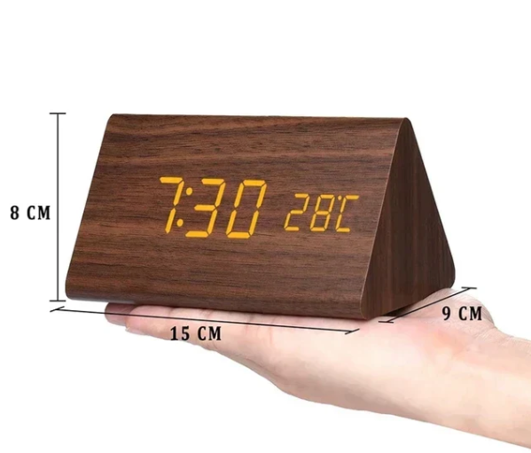 LED Digital Wooden Clock Modern Minimalist Design
