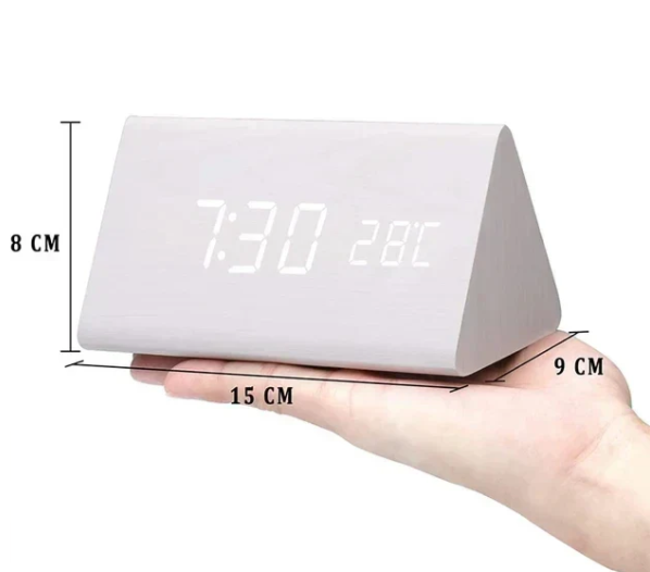 LED Digital Wooden Clock Modern Minimalist Design