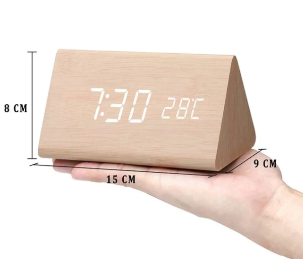 LED Digital Wooden Clock Modern Minimalist Design