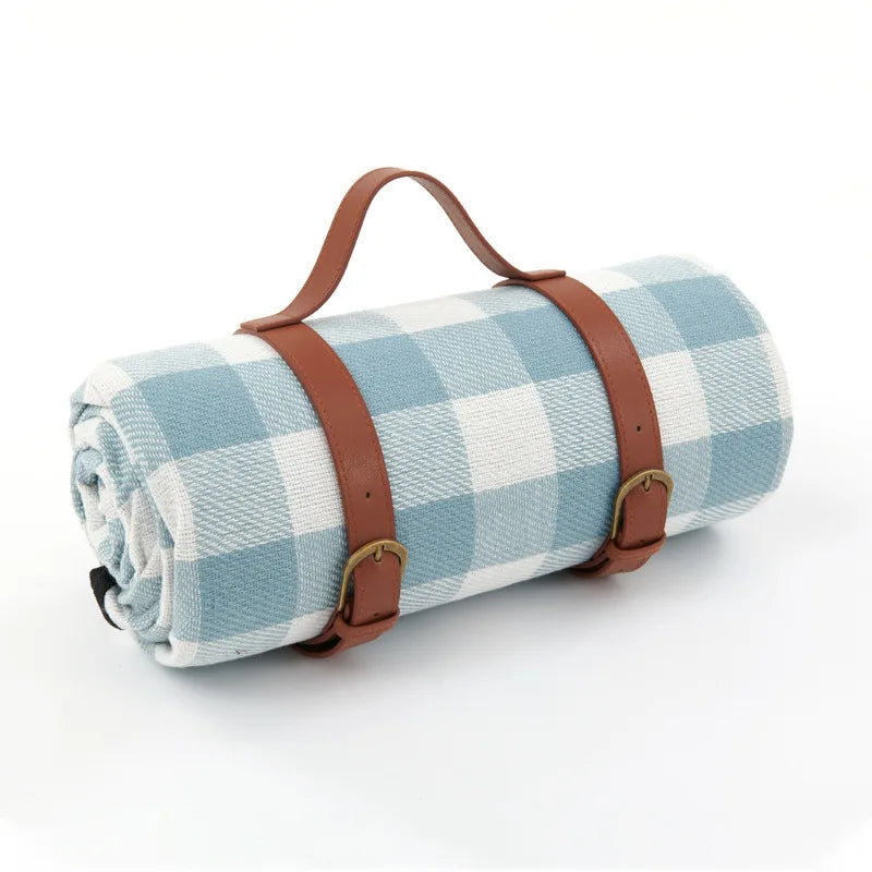 Outdoor Plaid Picnic Blanket Moisture-Protected Foldable Mat