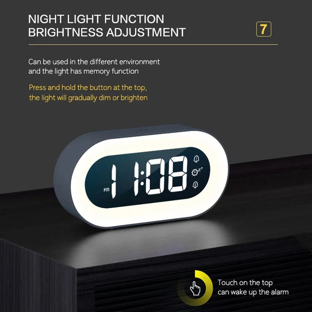 Sunrise Alarm Clock with LED Display, Nature Sounds & Dimmable Night Light