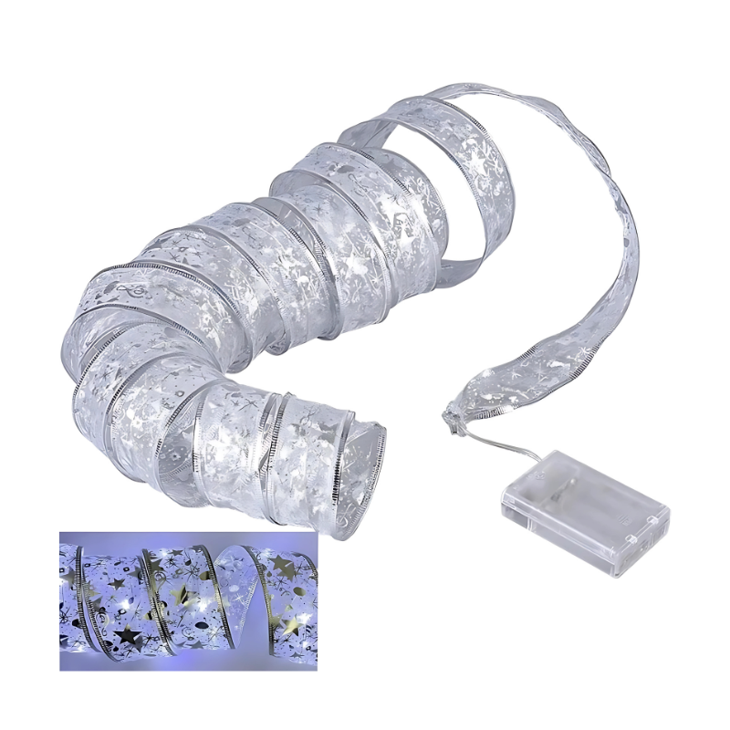 Festive Glowing Ribbon Indoor Christmas Lights for Warm Holiday Home Decoration Magic