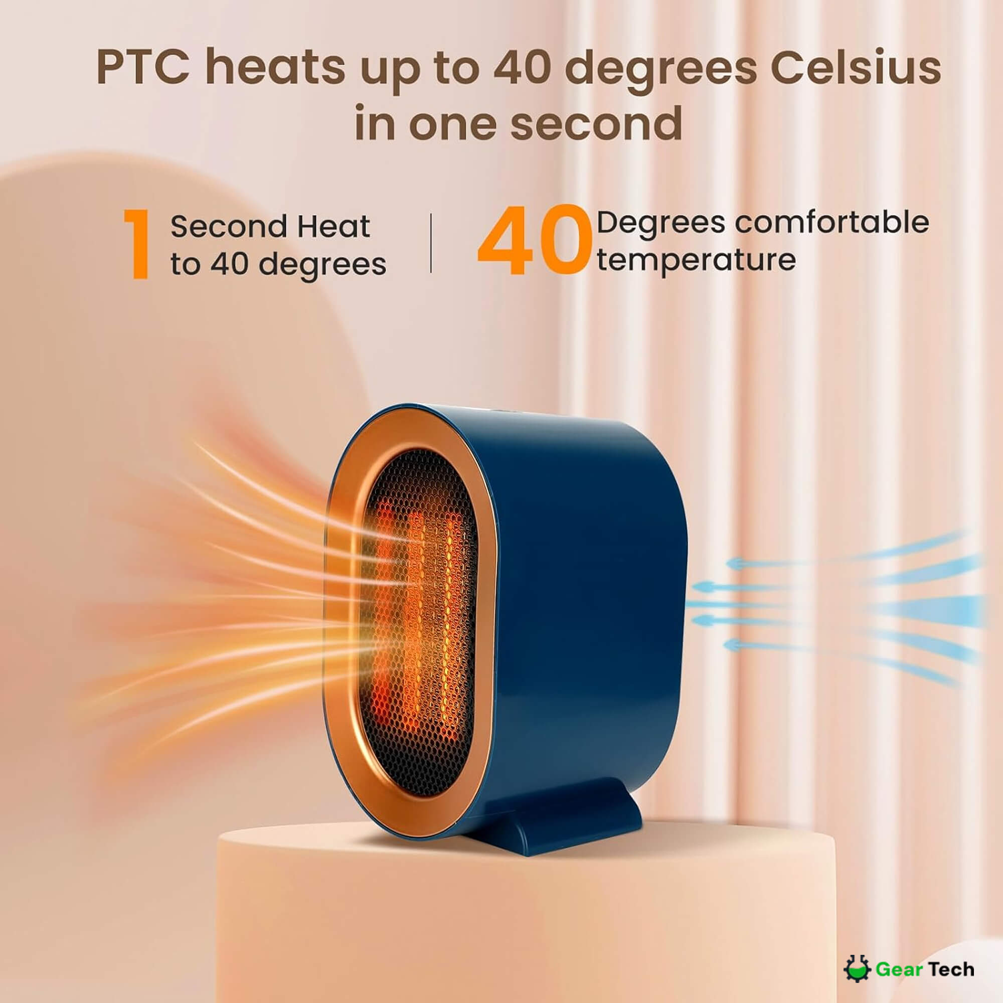 Portable Low-Energy Electric Heater Compact Room Warmer