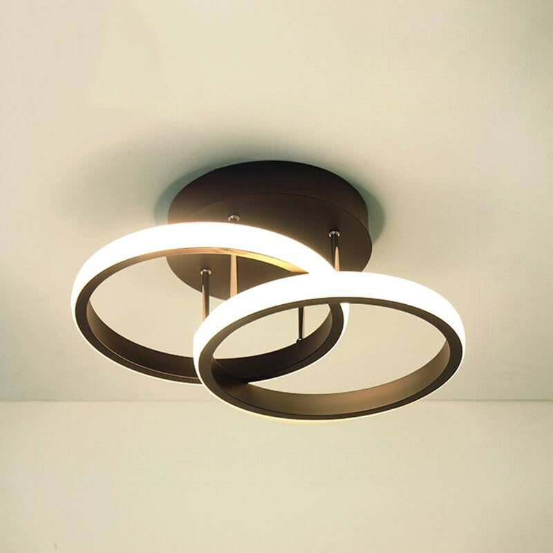 Modern 3-Ring Ceiling Light Stylish Adjustable LED Design