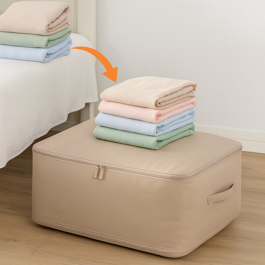 Compact Vacuum Storage Set Foldable Compression Box for Clothes & Linens