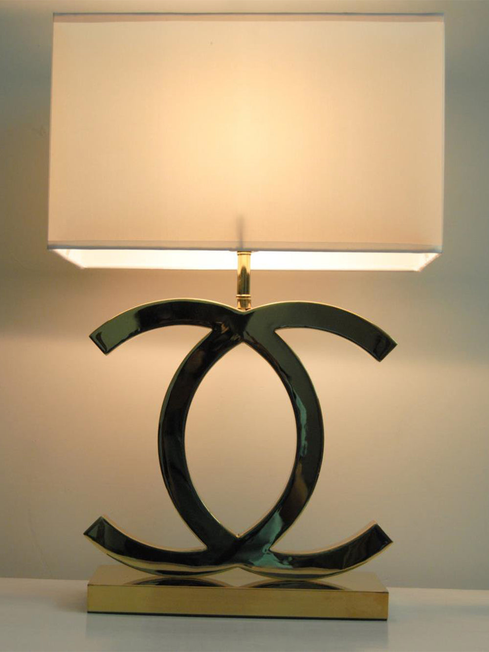 Luxury Nordic Style Table Lamp Chrome & Gold Finish with Fabric Shade