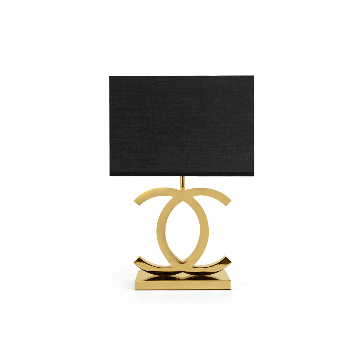 Luxury Nordic Style Table Lamp Chrome & Gold Finish with Fabric Shade