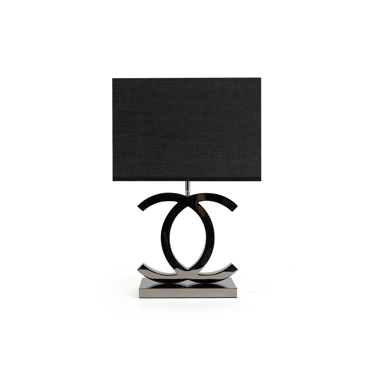 Luxury Nordic Style Table Lamp Chrome & Gold Finish with Fabric Shade