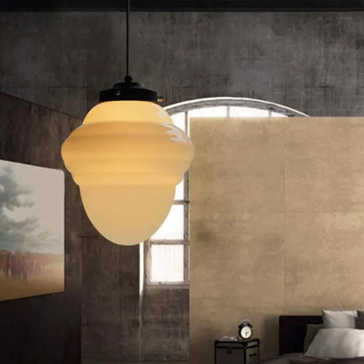 Stylish Pendant Light with Geometric Frosted Glass Style