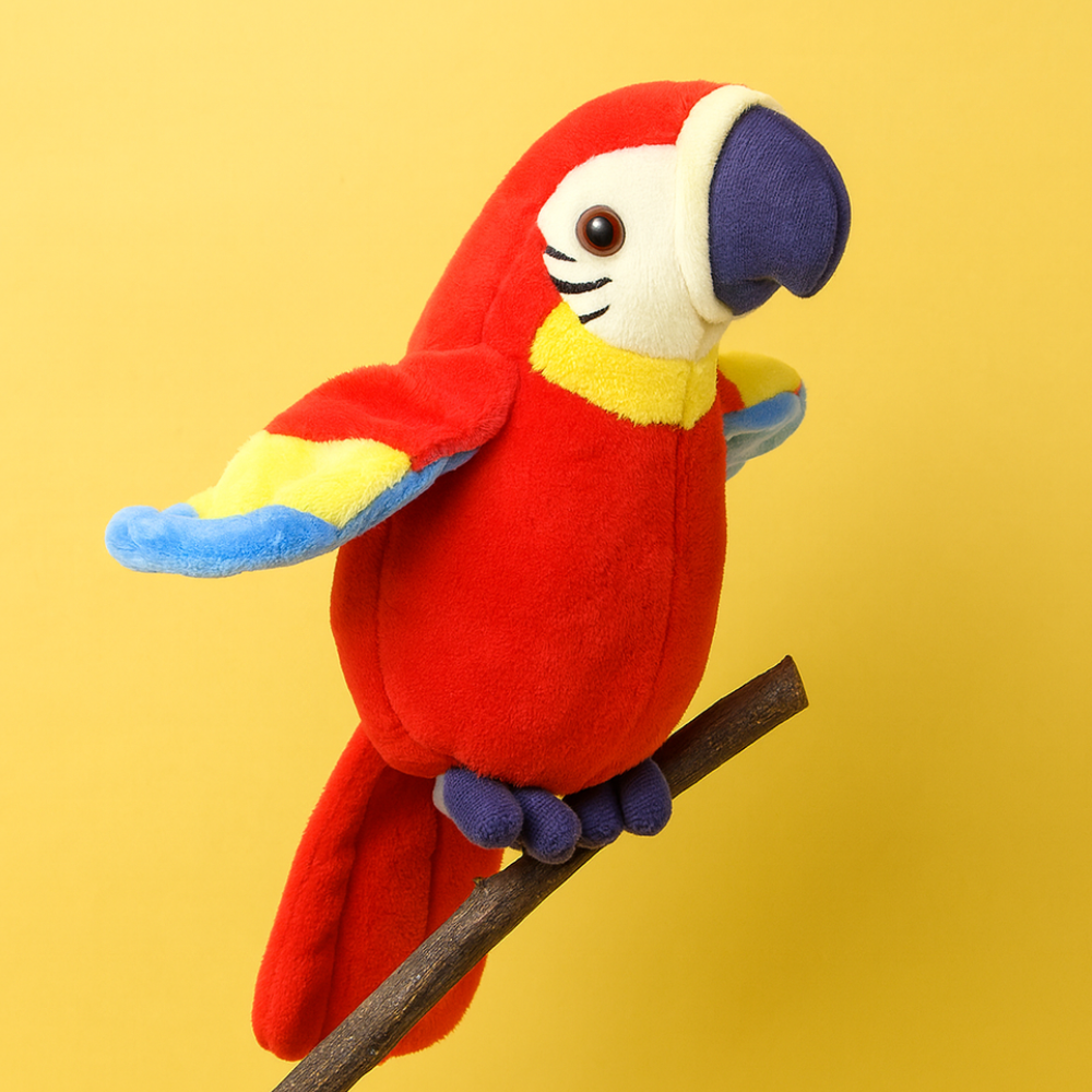 Talking Parrot Toy for Kids Interactive Educational Voice-Repeat Toy