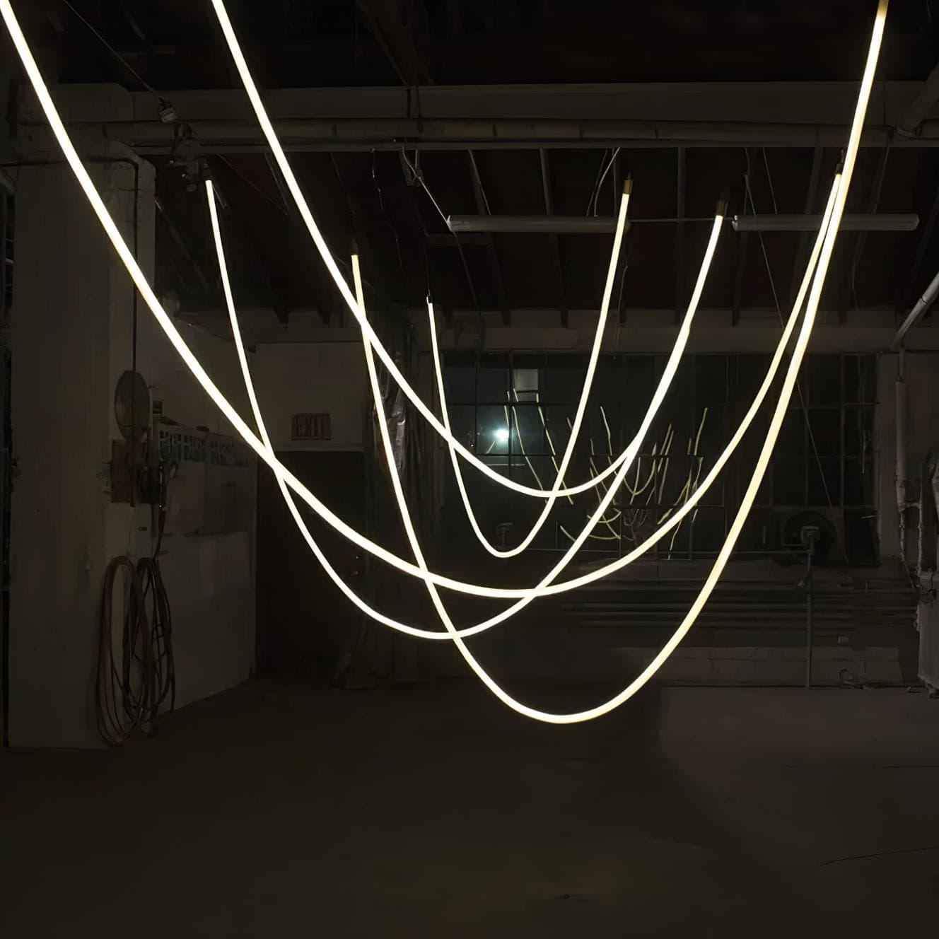 Contemporary LED Suspension Light Custom Length Hanging Pendant