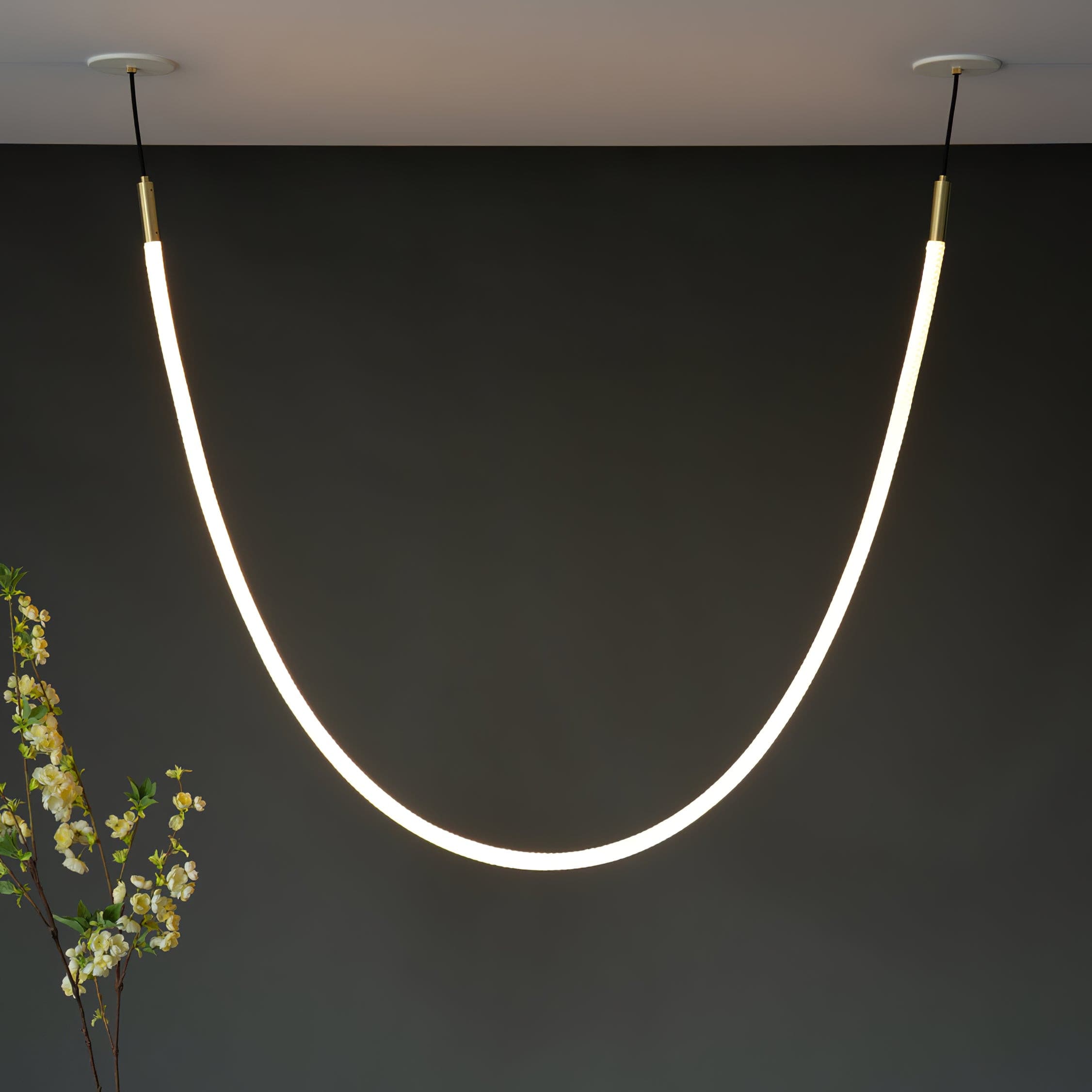 Contemporary LED Suspension Light Custom Length Hanging Pendant