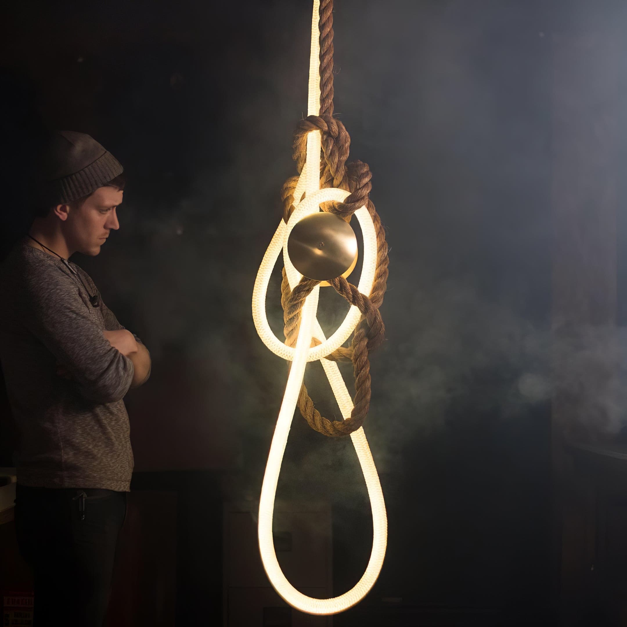 Contemporary LED Suspension Light Custom Length Hanging Pendant