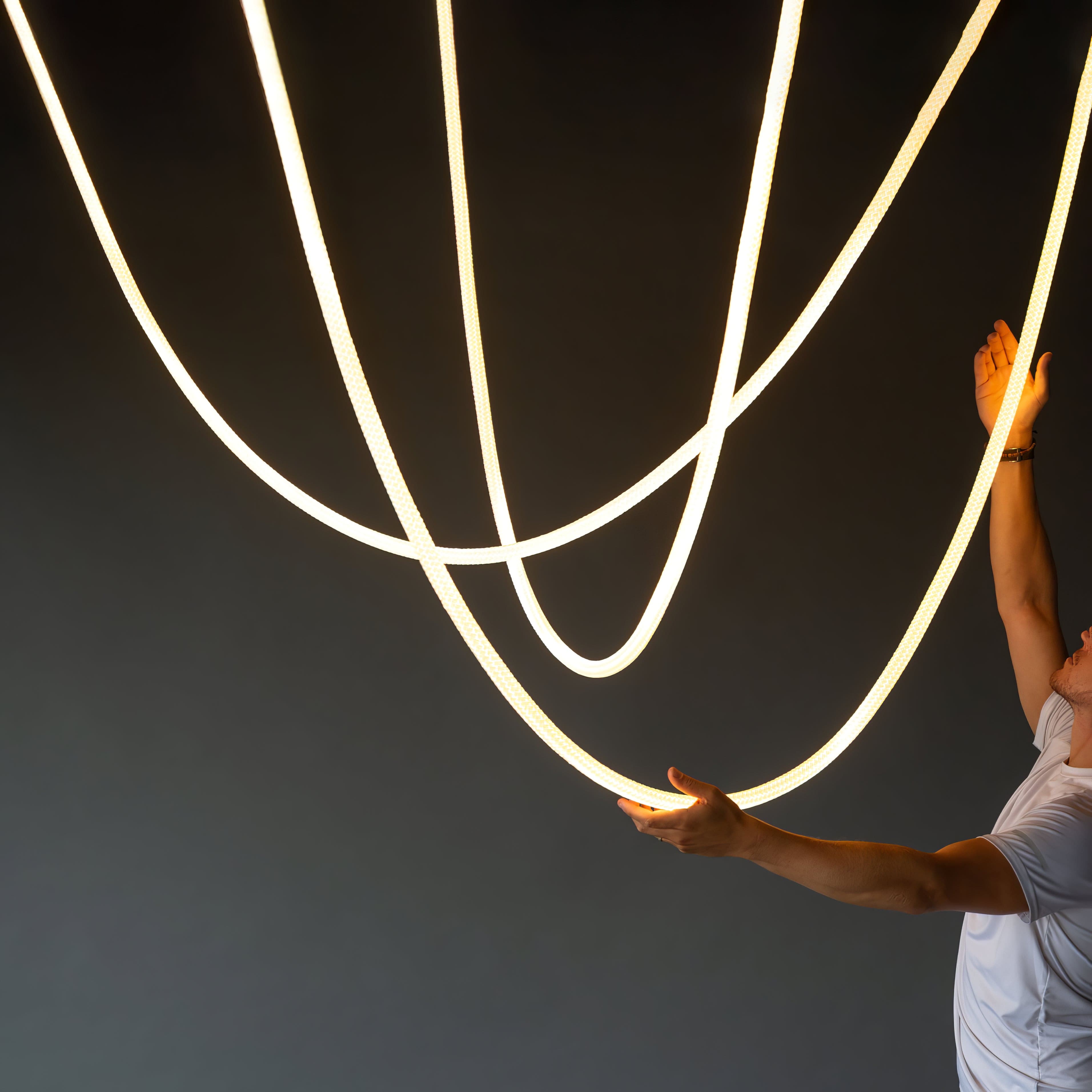 Contemporary LED Suspension Light Custom Length Hanging Pendant