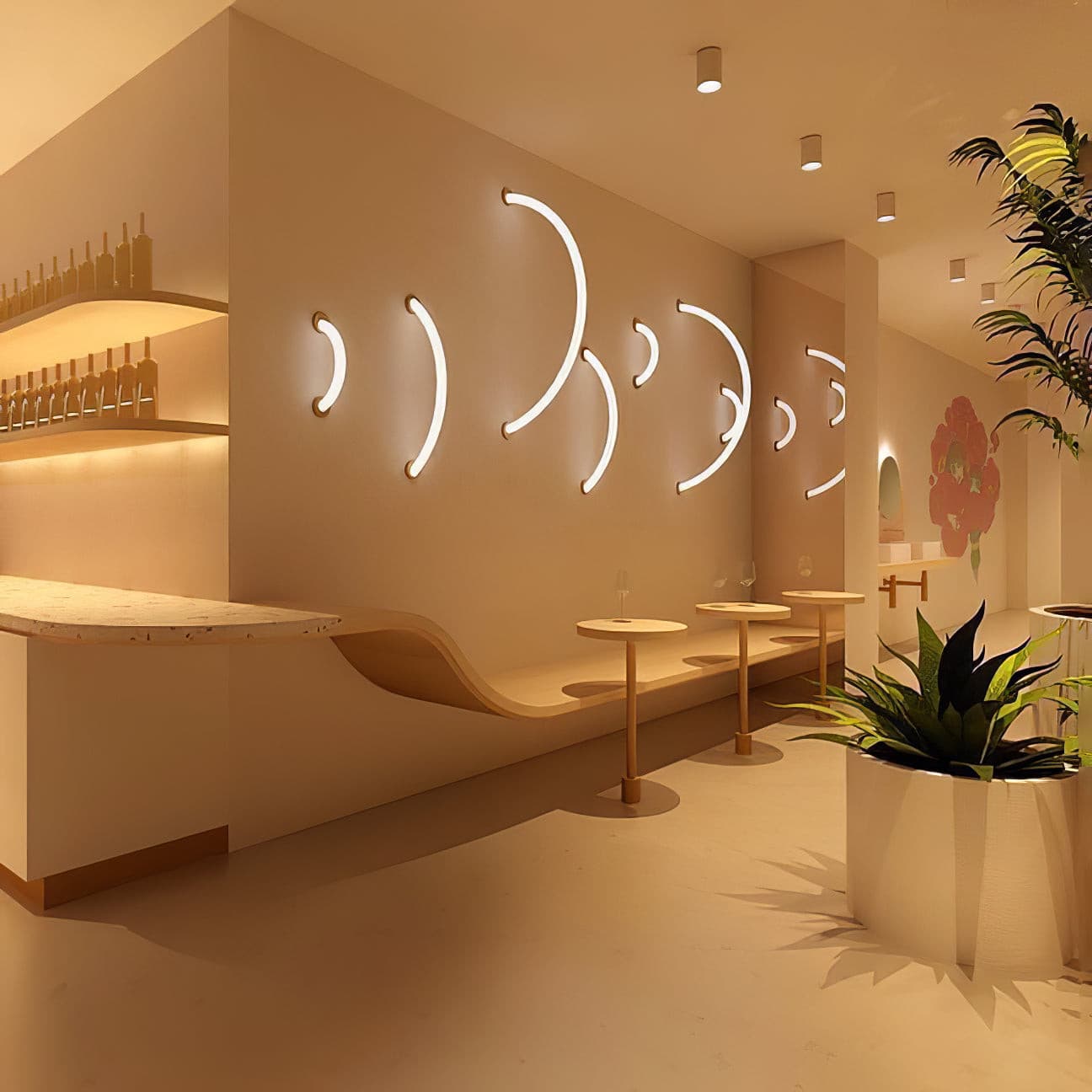 Contemporary LED Suspension Light Custom Length Hanging Pendant