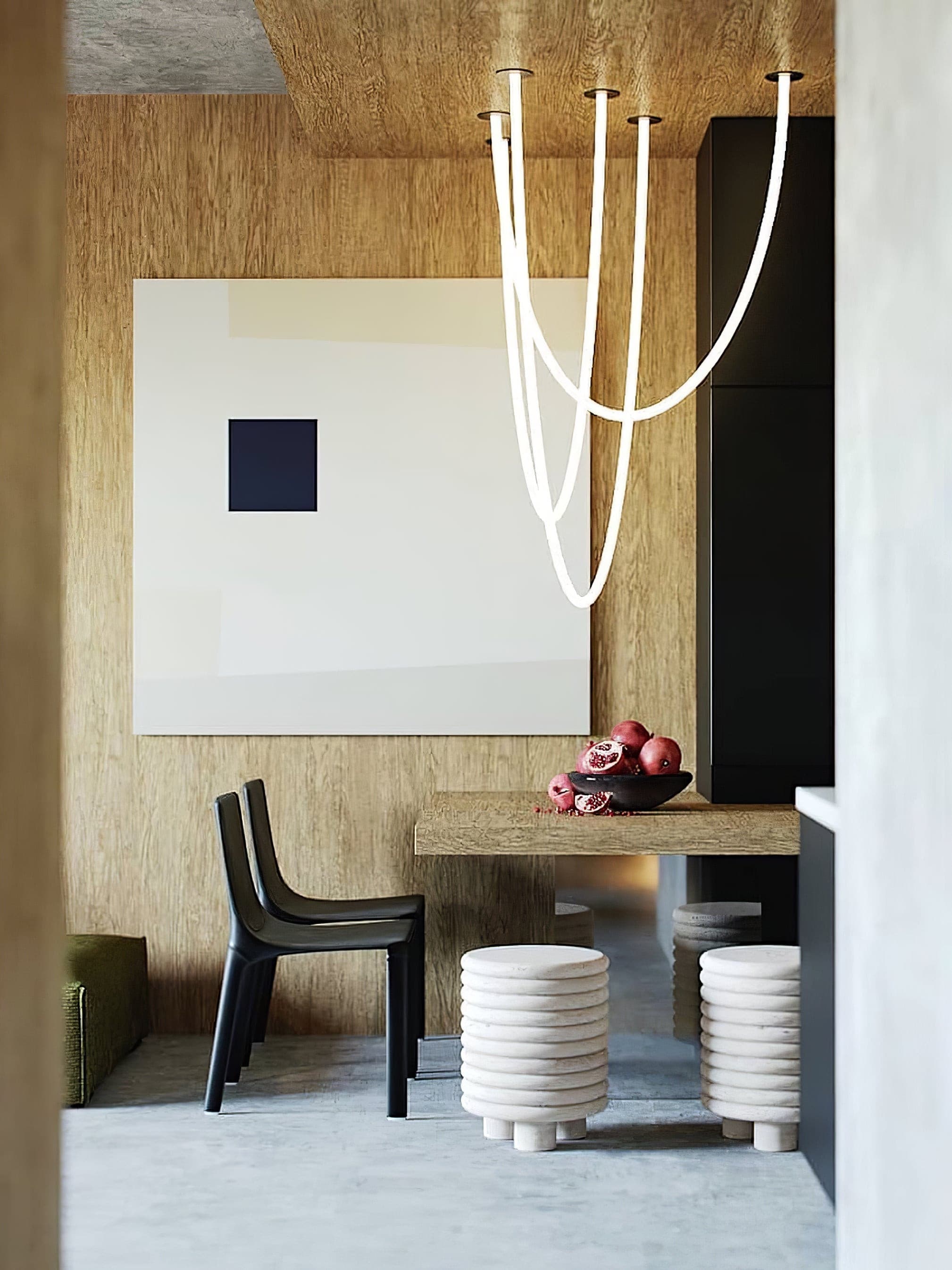 Contemporary LED Suspension Light Custom Length Hanging Pendant