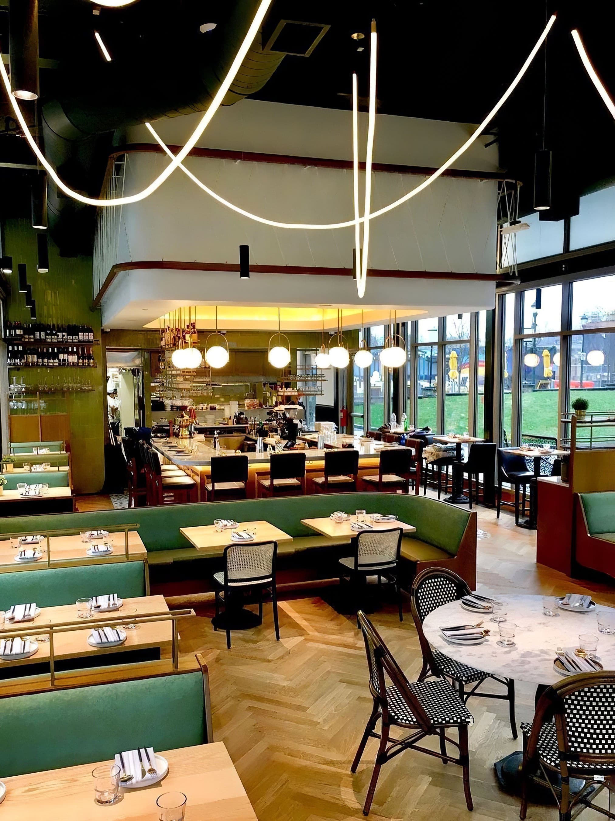 Contemporary LED Suspension Light Custom Length Hanging Pendant
