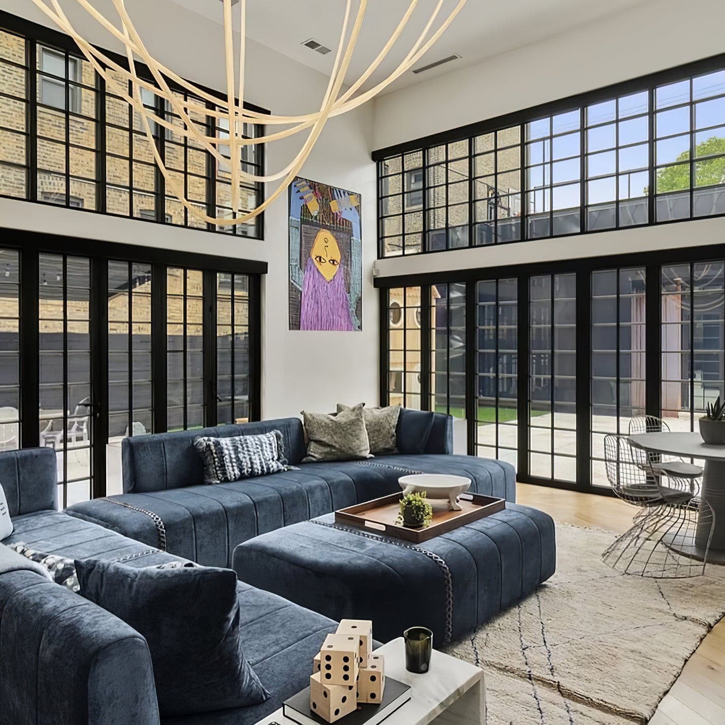 Contemporary LED Suspension Light Custom Length Hanging Pendant
