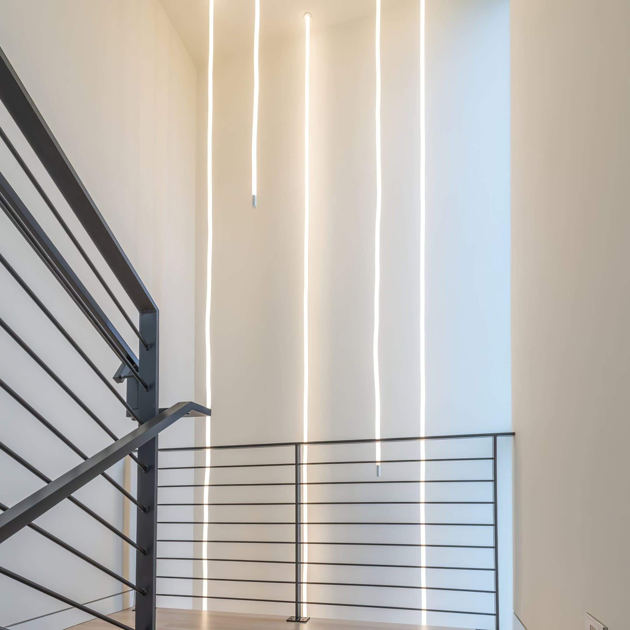 Contemporary LED Suspension Light Custom Length Hanging Pendant