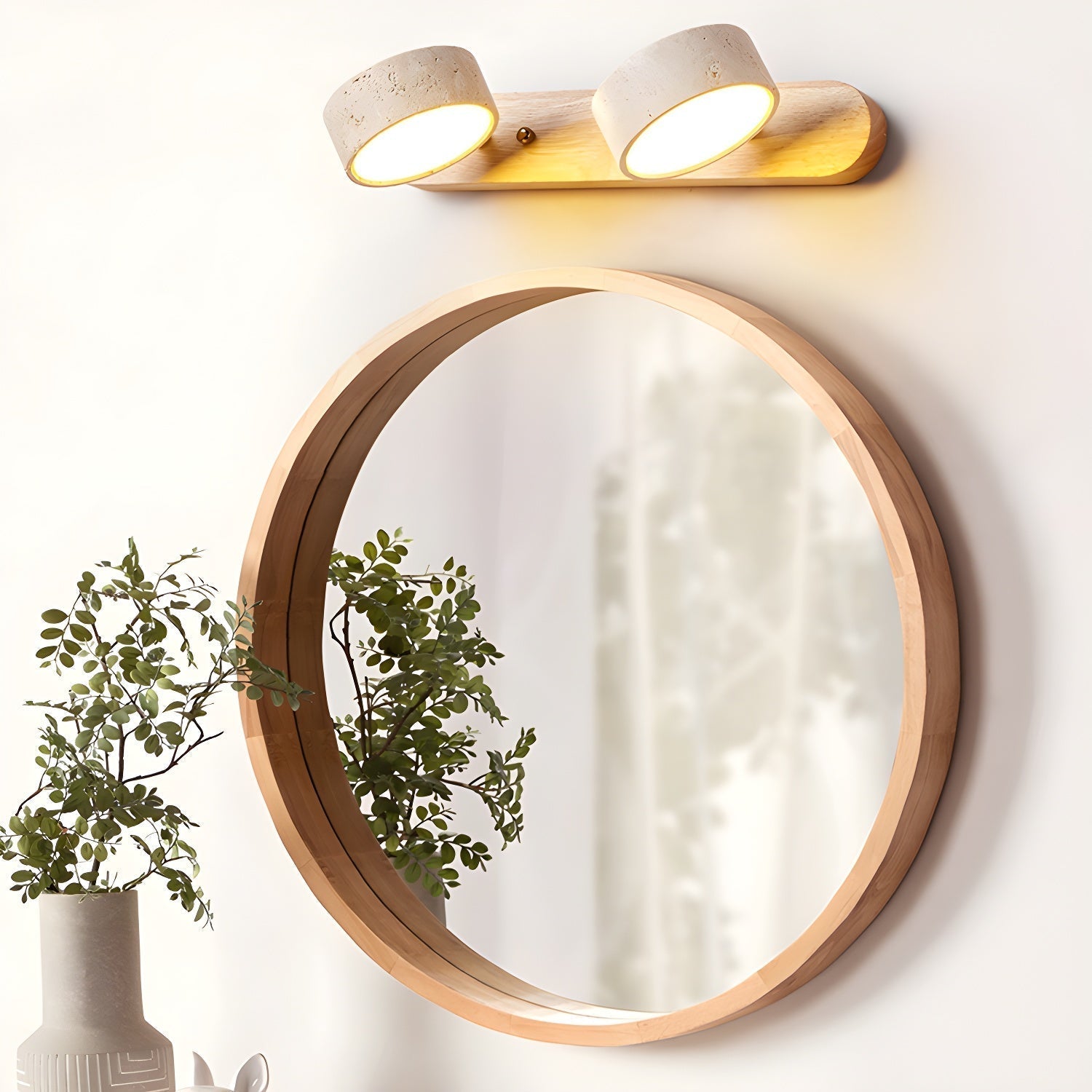 Modern Twin Wall Light Minimalist LED Wall Lamp with Dual Lighting