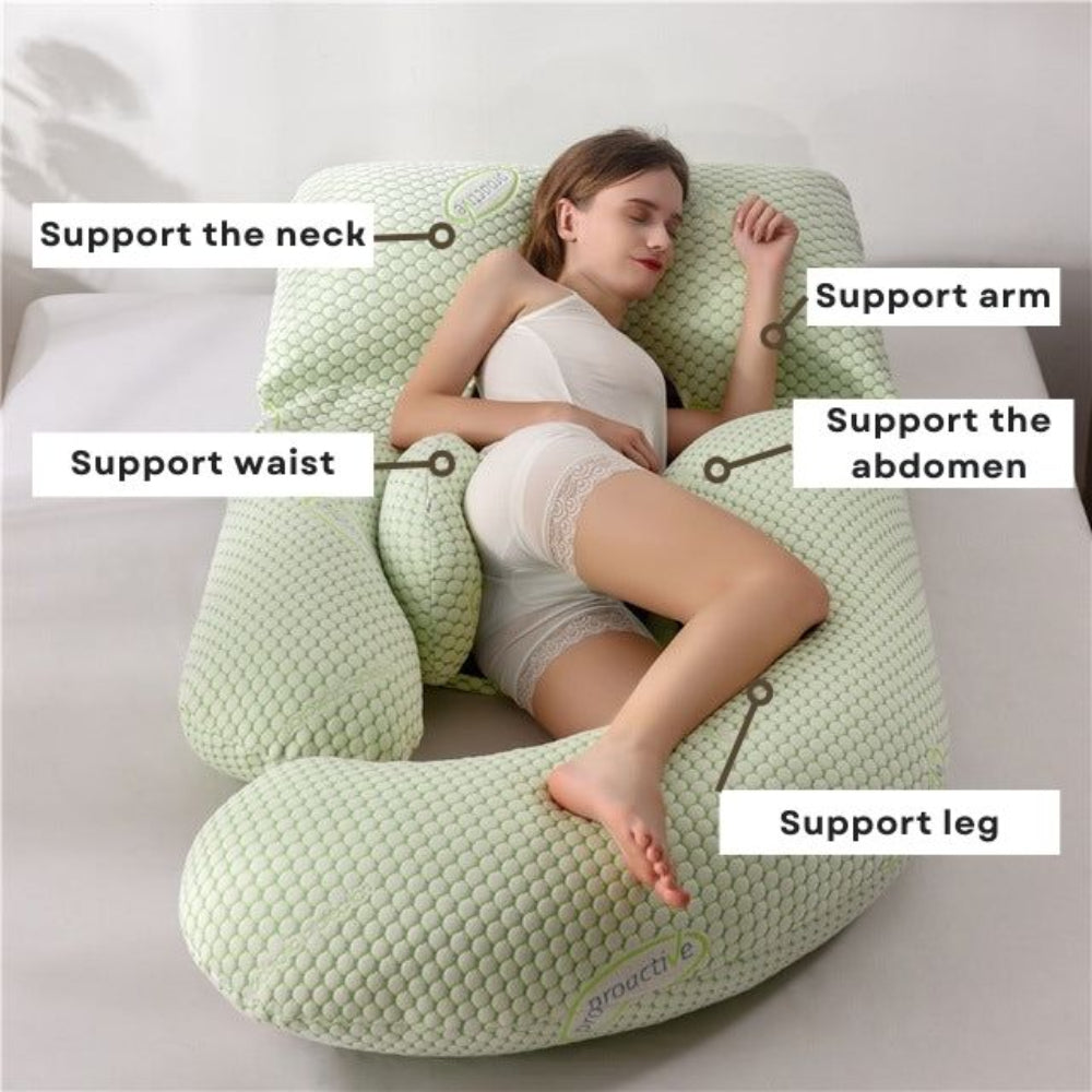 U-Shaped Pregnancy Pillow Full Body Support for Restful Sleep