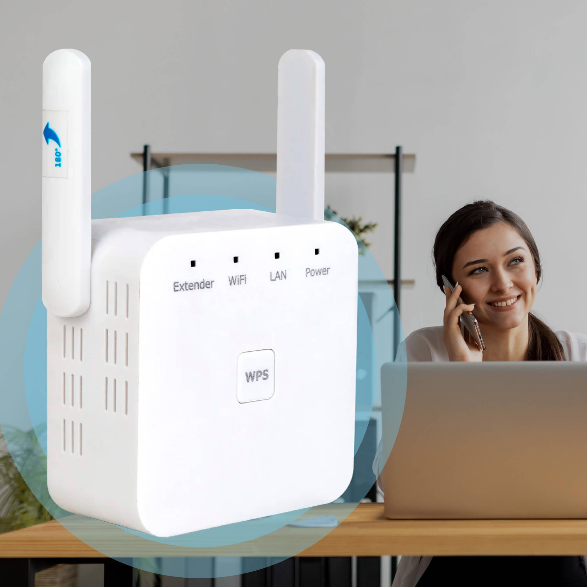 5G WiFi Extender Dual-Band Signal Extender for Full Home Coverage