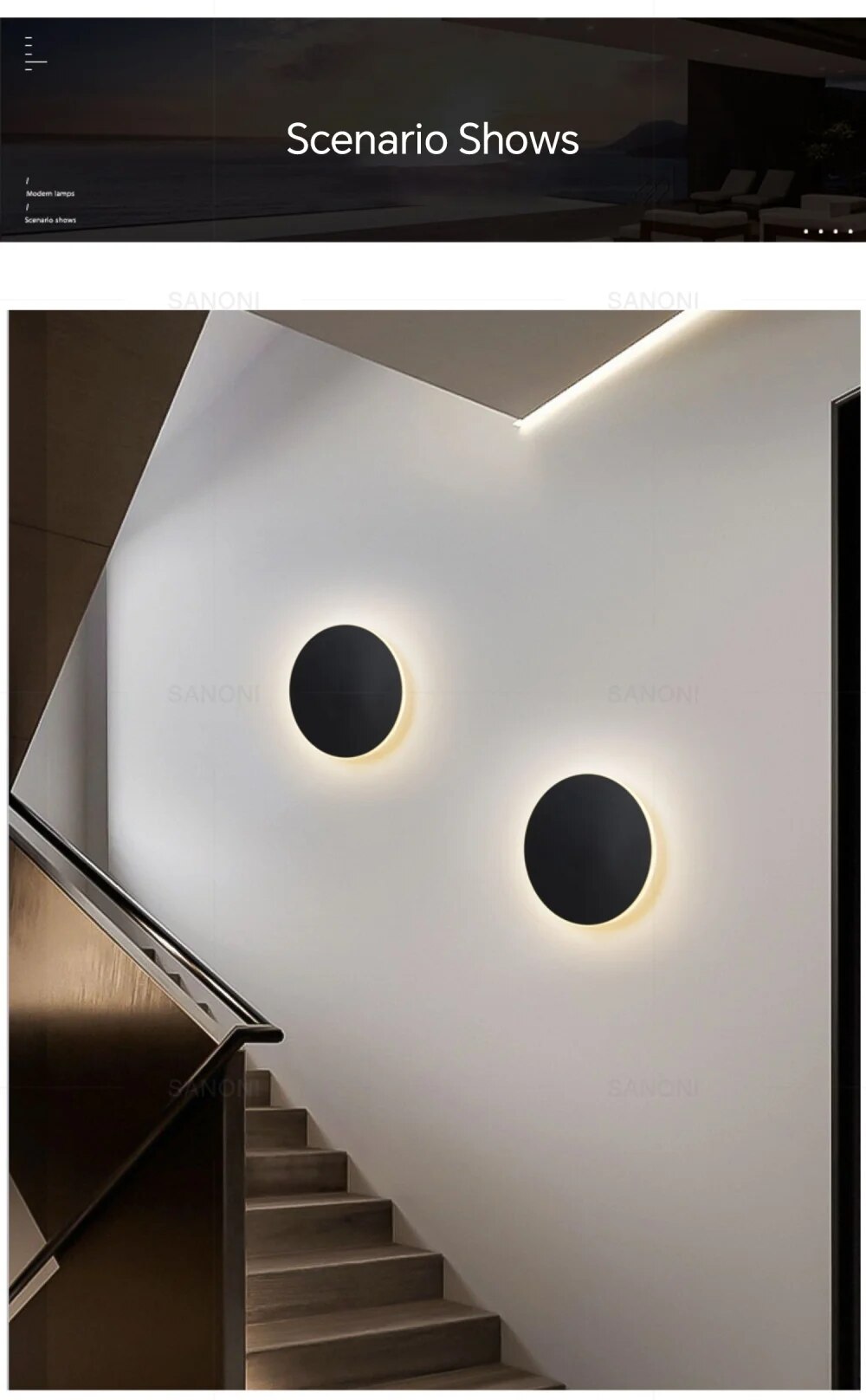 Sleek dome wall lamp round