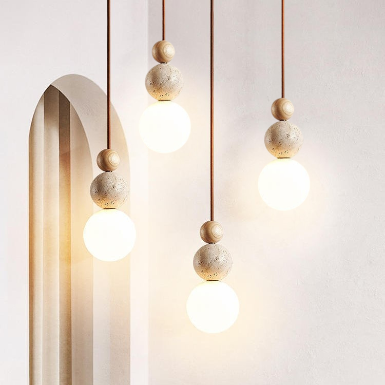 Travertine Minimalist Living Room Pendant Light