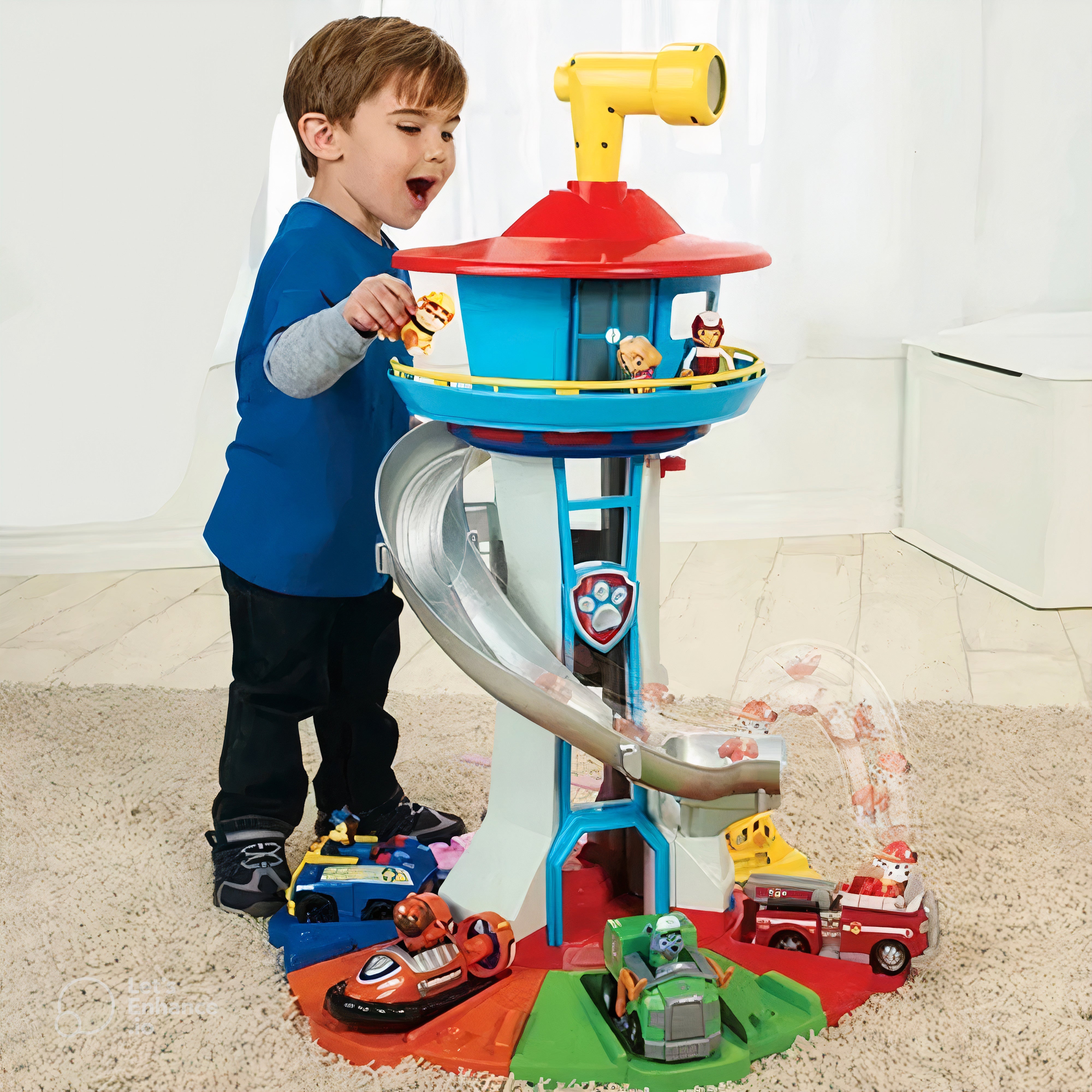 Children’s Playset with Slide Track and Cars – Creative Toy Set