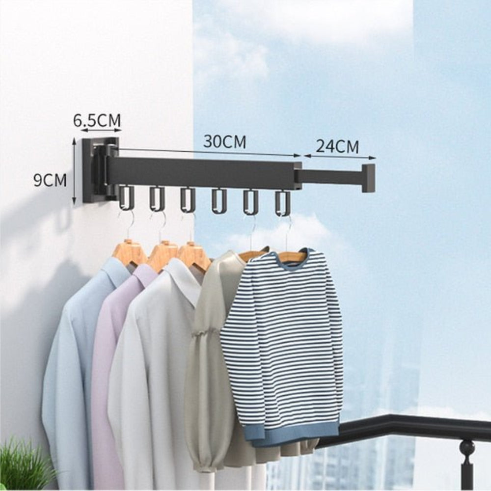 Space-Saving Wall Clothes Hanger Foldable Indoor Drying Solution