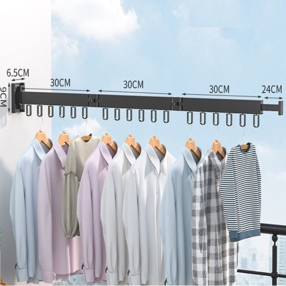 Space-Saving Wall Clothes Hanger Foldable Indoor Drying Solution