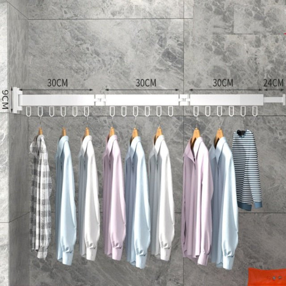 Space-Saving Wall Clothes Hanger Foldable Indoor Drying Solution