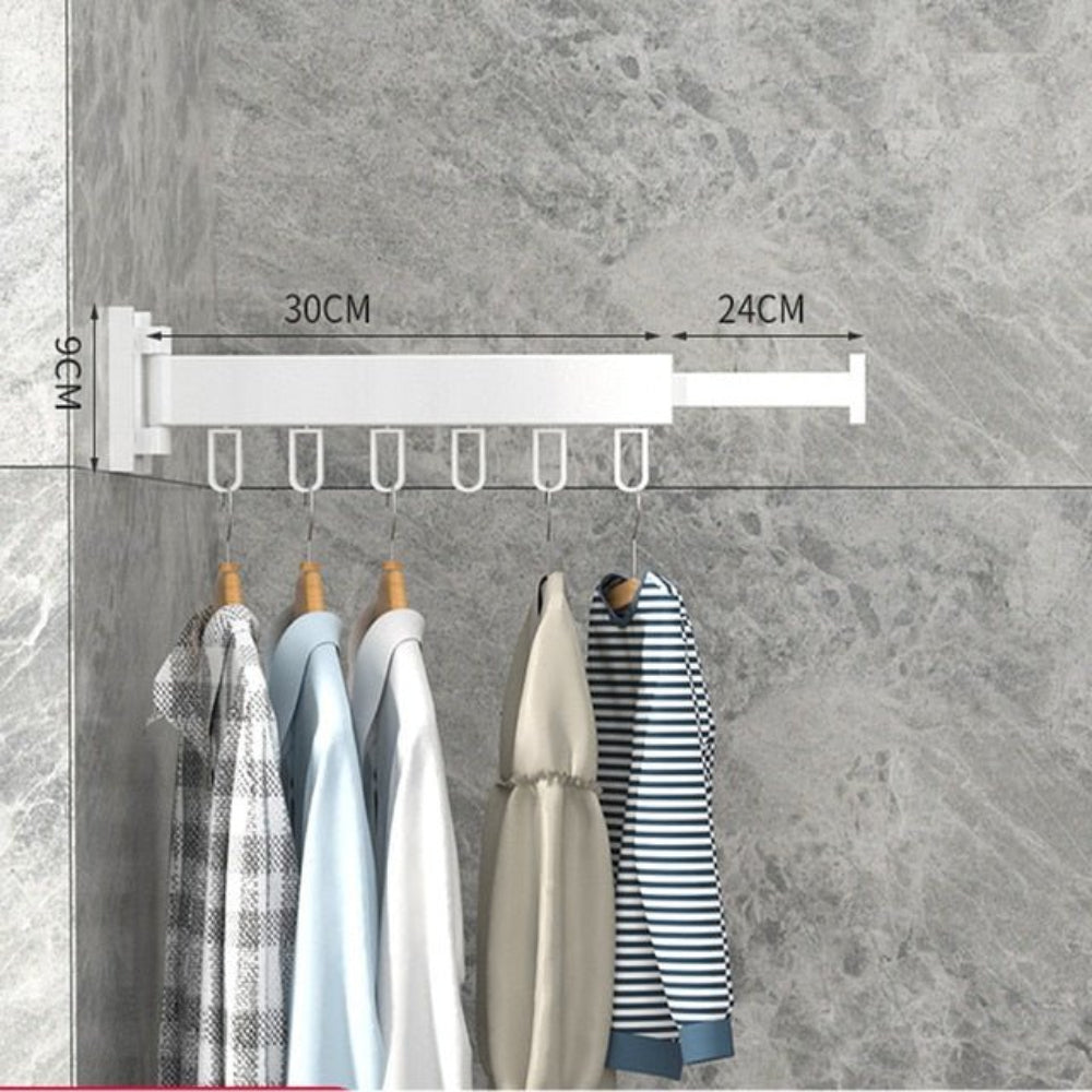 Space-Saving Wall Clothes Hanger Foldable Indoor Drying Solution