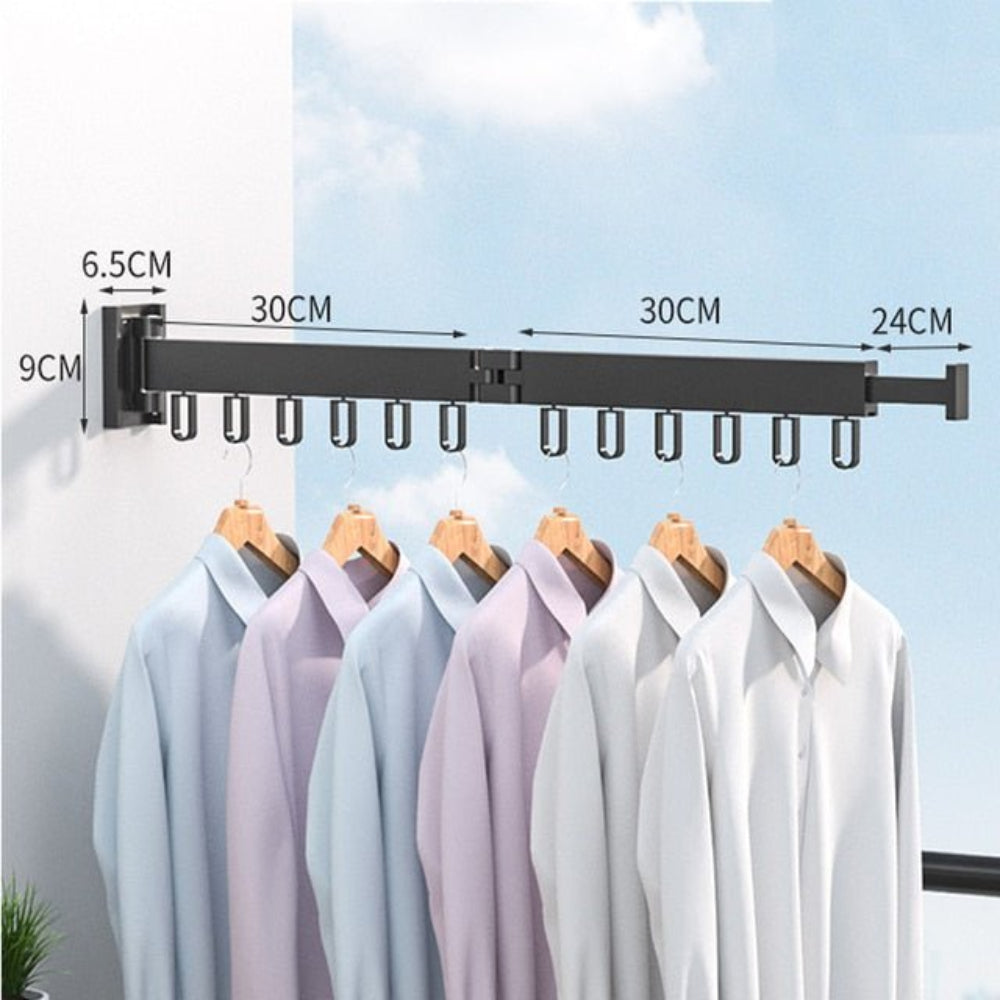 Space-Saving Wall Clothes Hanger Foldable Indoor Drying Solution