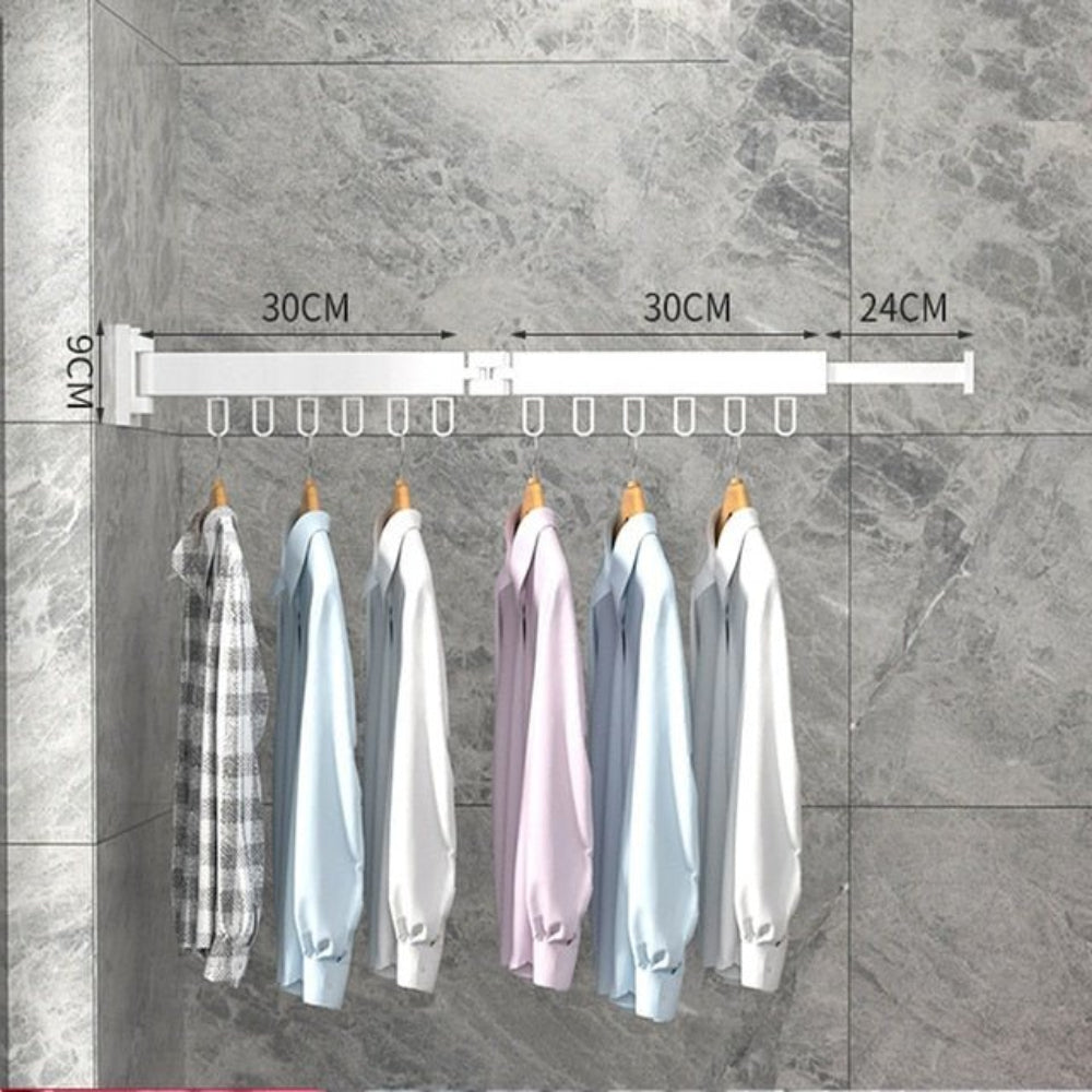 Space-Saving Wall Clothes Hanger Foldable Indoor Drying Solution
