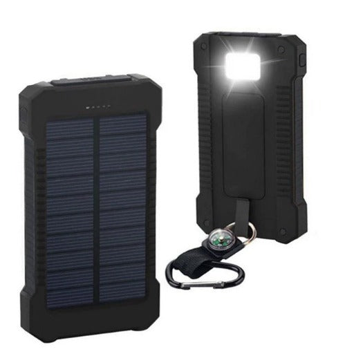20000mAh Solar Power Bank Waterproof Portable Dual-USB Charger