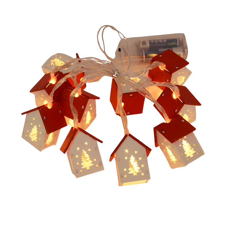 Festive Glowing House Ornaments for Cozy Holiday Home Décor Lights