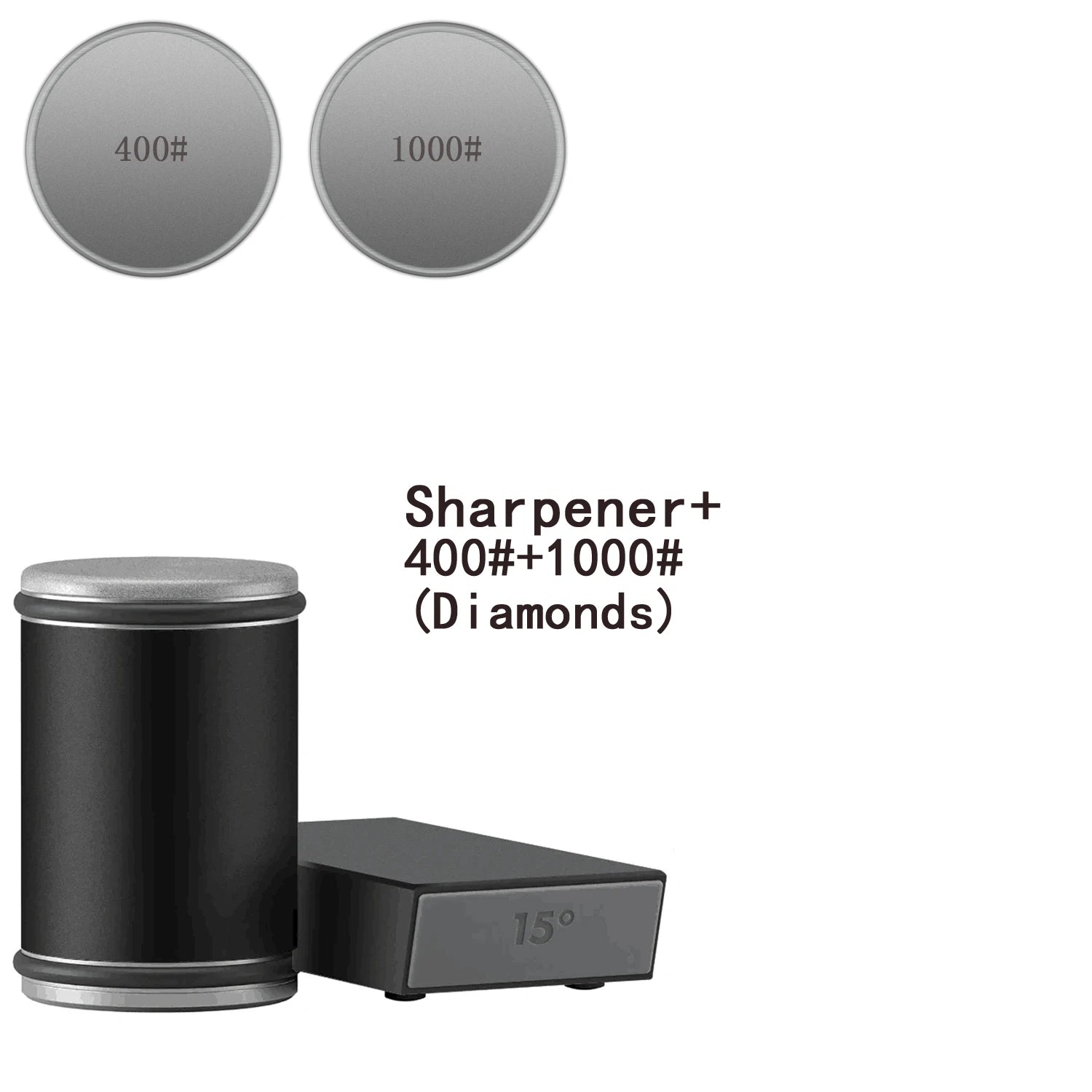 2-in-1 Rolling Knife Sharpener Dual-Angle Edge Tool with Magnetic Knife Holder