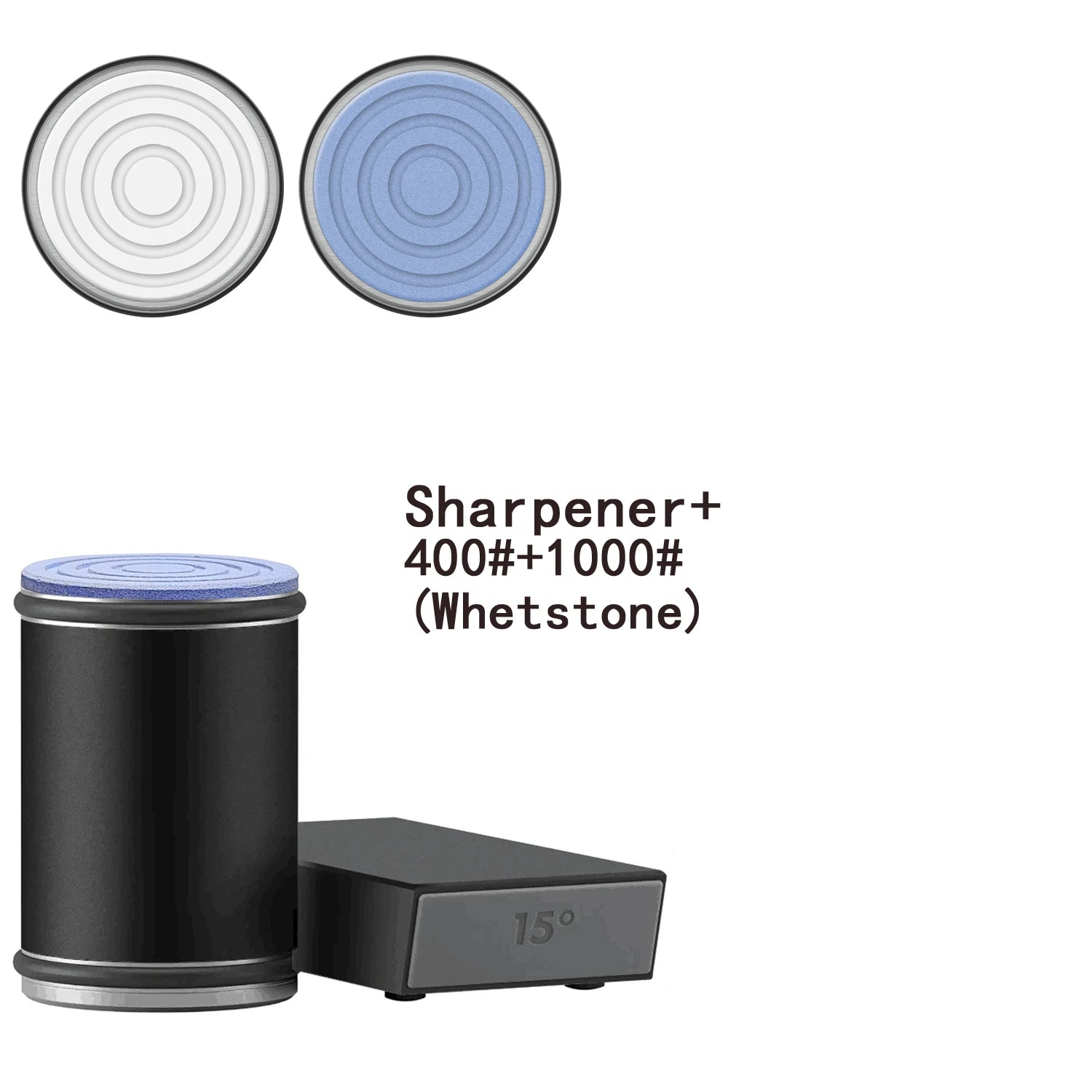 2-in-1 Rolling Knife Sharpener Dual-Angle Edge Tool with Magnetic Knife Holder