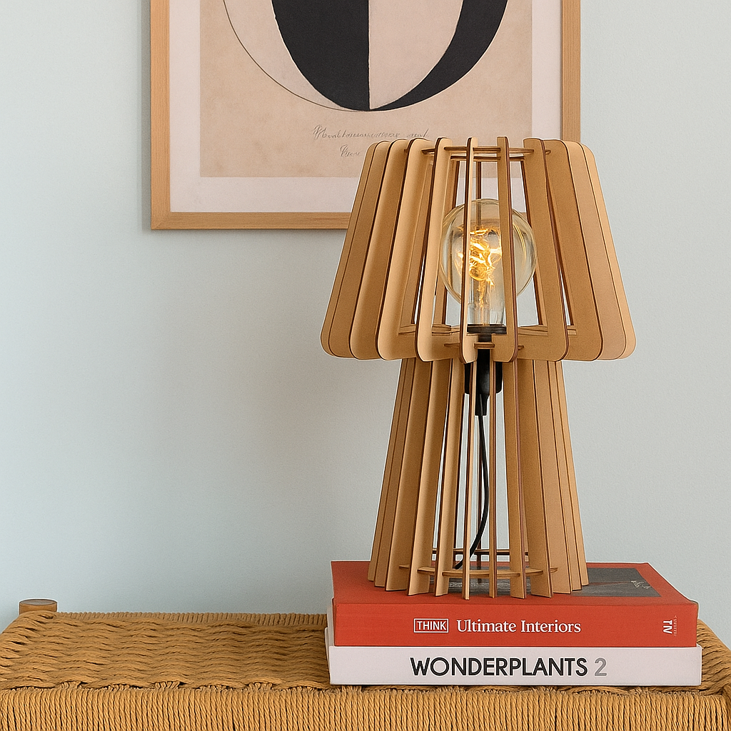 Groa wooden slat table lamp