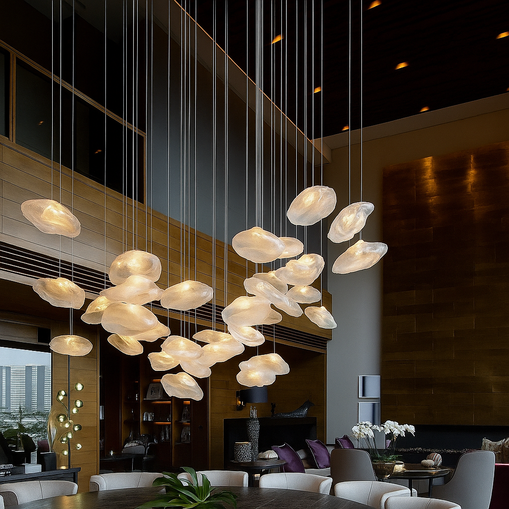 Nostalgia glow glass cloud pendant lamp