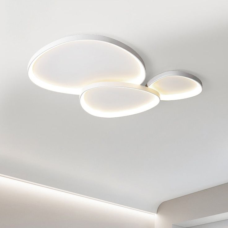 Modern Glass Ceiling Light in Taupe LED Light Fixture in Multiple Sizes