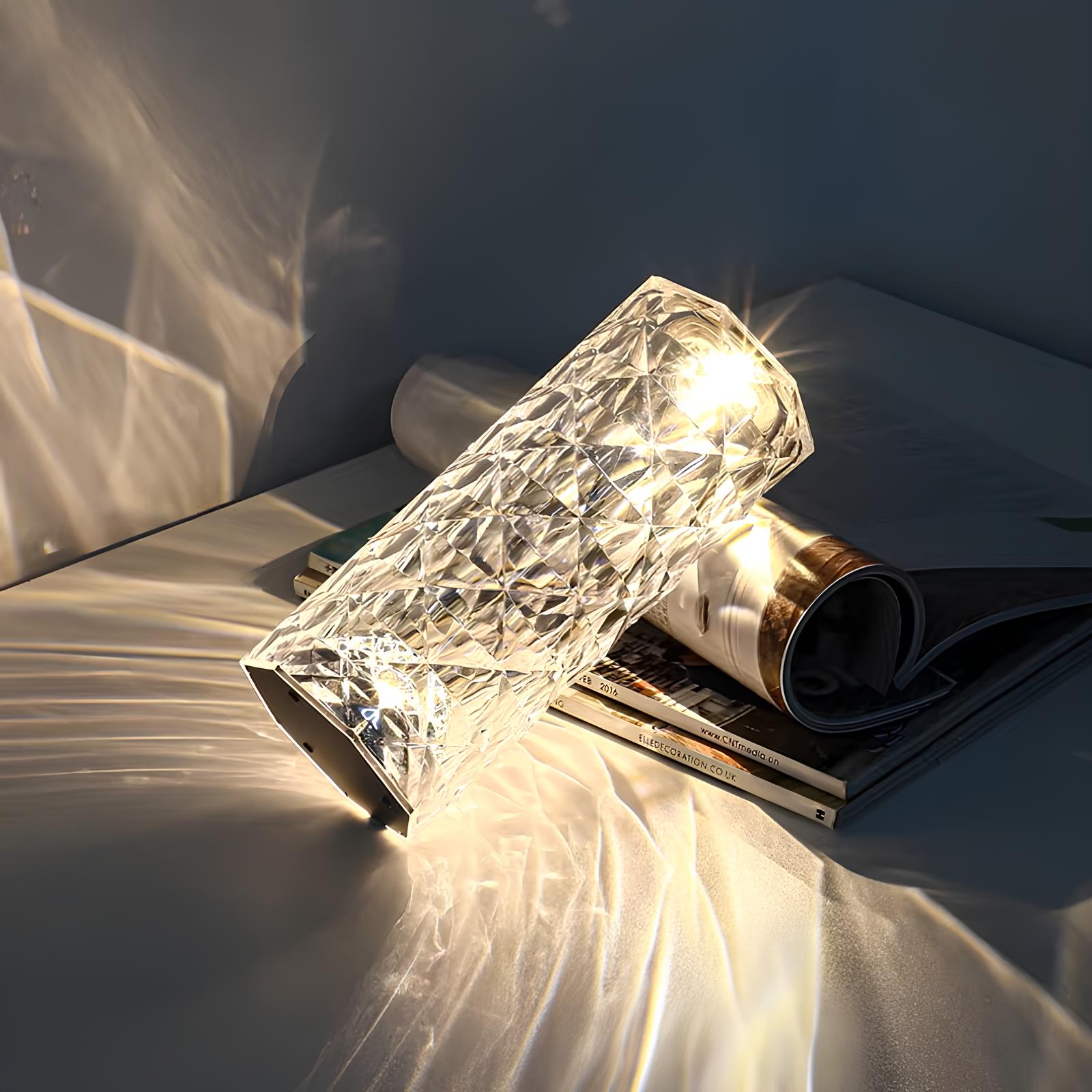 Crystal Touch LED Table Lamp  Dimmable Remote Control Light